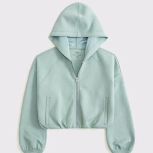 Girls Abercrombie Kids - ypb neoknit bubble hem full-zip hoodie - Size 7/8